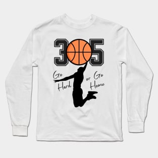 305 Miami basketball Long Sleeve T-Shirt